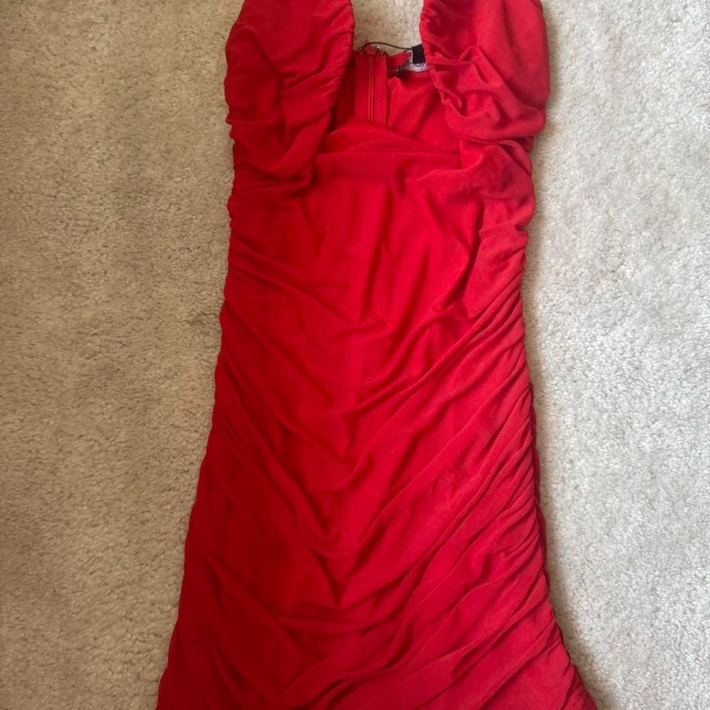Fashion Nova Red Women's Strapless Dress
